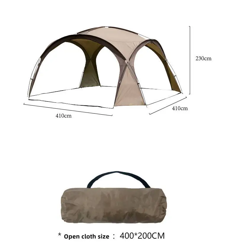 Manufacturer 8~10 Person Camping Dome Tent  Waterproof Spacious Lightweight Portable Backpacking Tent for Outdoor Camping