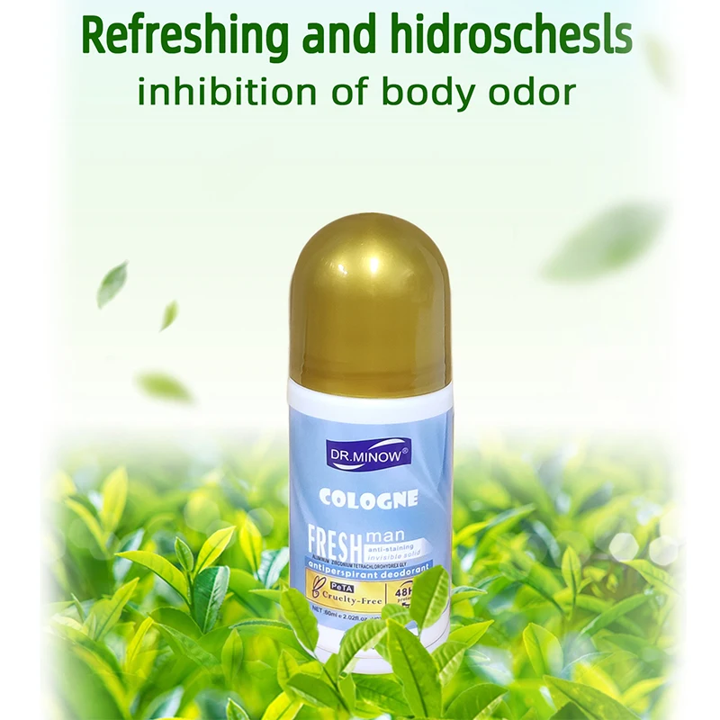 60ml  Natural Active Degree Alcohol Free Spray Antiperspirant Deodorant Perfume Liquid Roll-on Body Deodorant Wholesale