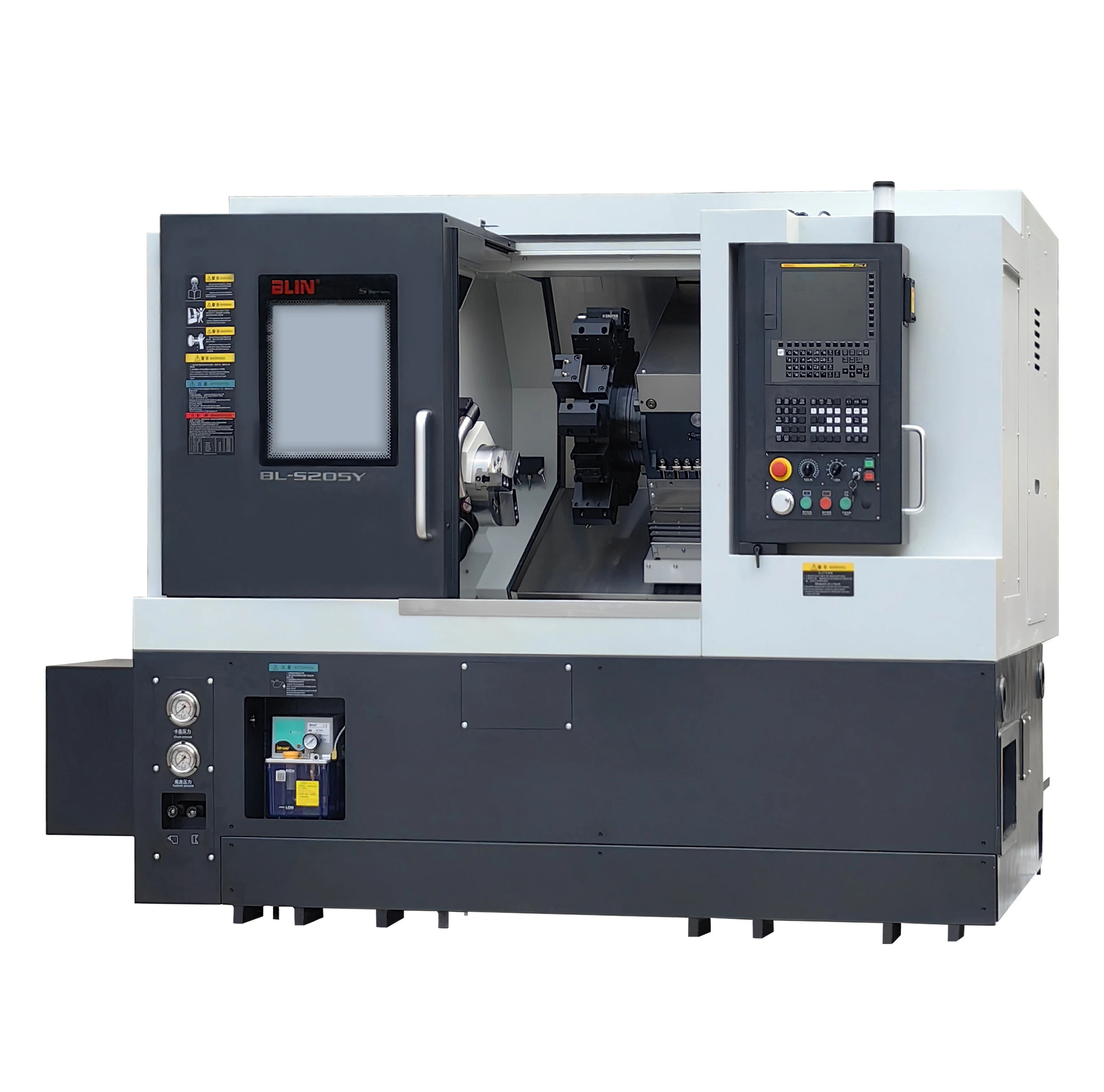 Precision Metal Turning S205Y Slant Bed CNC Lathe Horizontal Heavy Duty Automatic Single Fanuc Siemens Gsk 8/10 Chuck JAPAN
