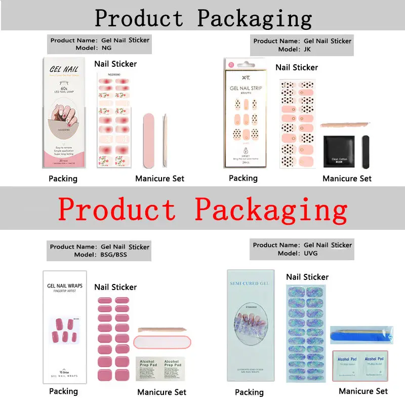 Destly Semi-Cured Gel Nail Sticker with UV Led Lamp Set Manicure Decor Clear French Nail Sticker Full Cover Nail Wraps
