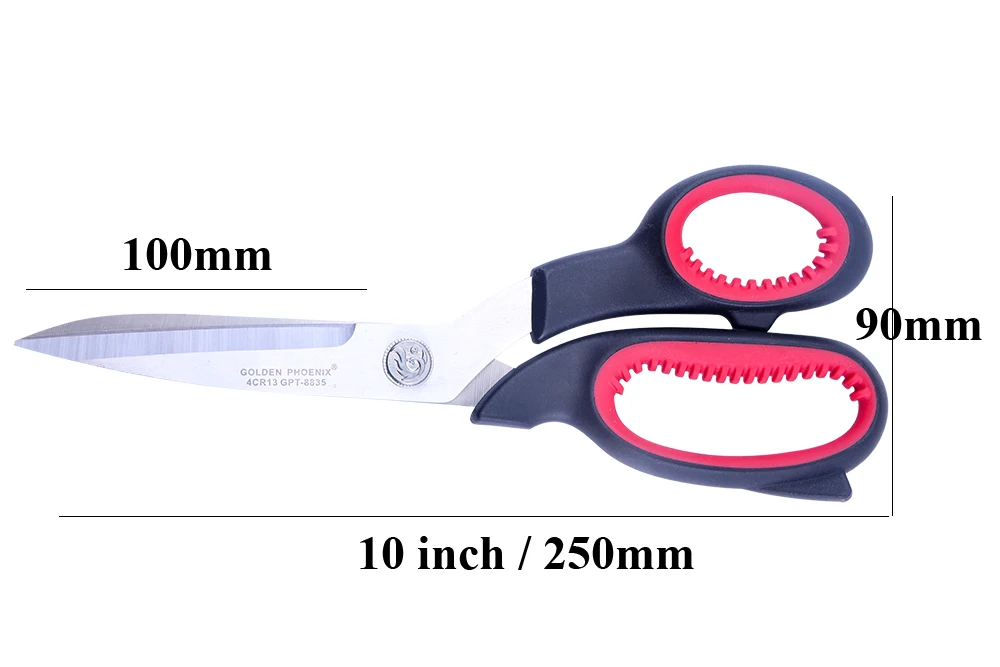 Hot Selling 10inch 3mm Thickness Soft Grips Stainless Steel Fabric Sewing Tools Tailoring Scissors For Fabric Cutting