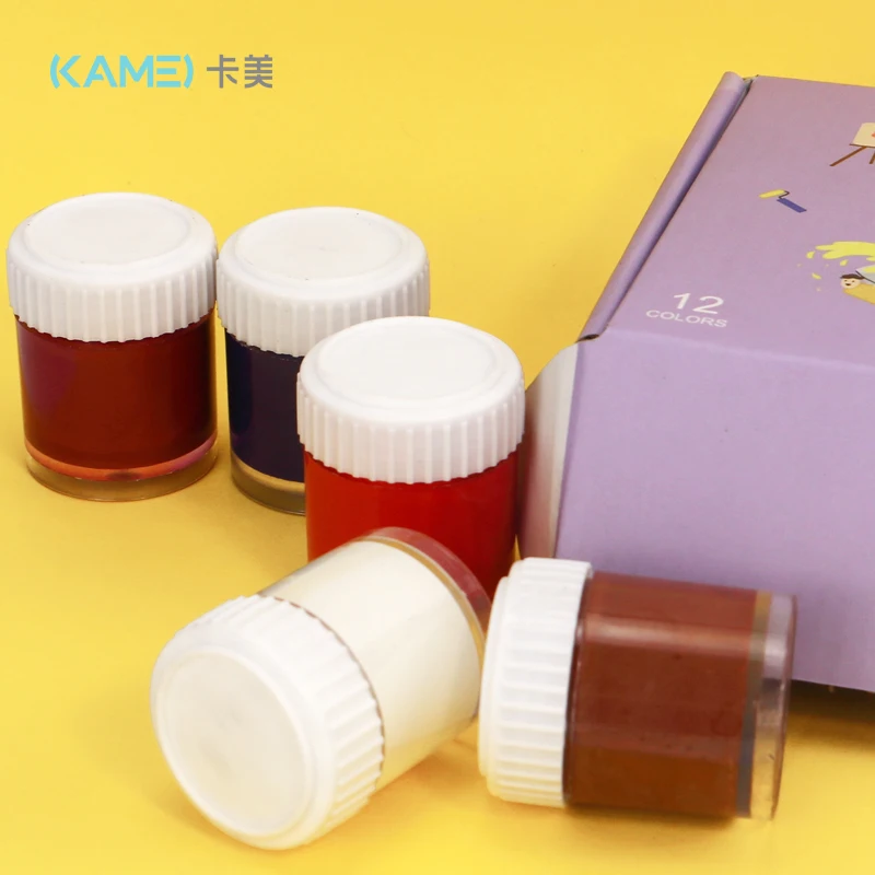 Wholesale gouache artist paint 12 colors 22ml gouache pigment color set