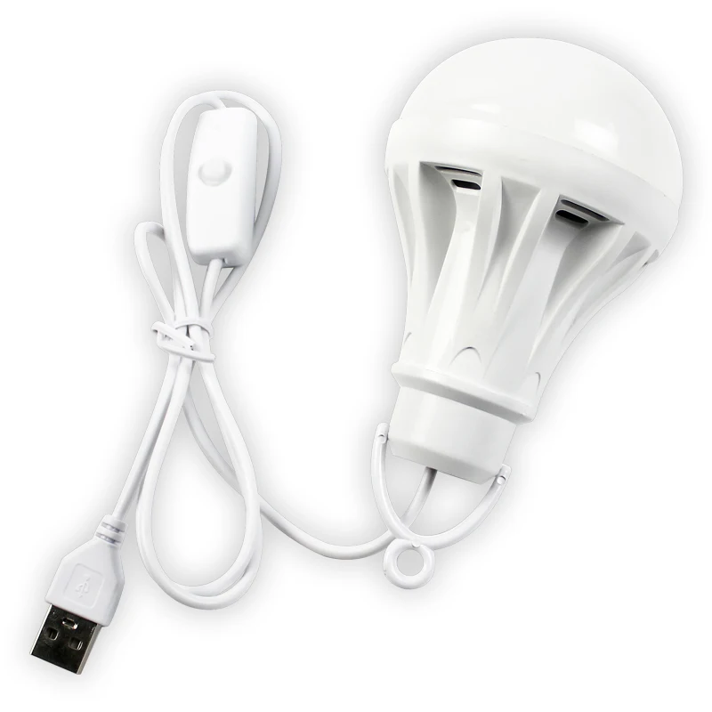 DC5V 7W Mini Portable  home energy saving light bulb LED Emergency Lamp Outdoor usb charging Camping Light bulb