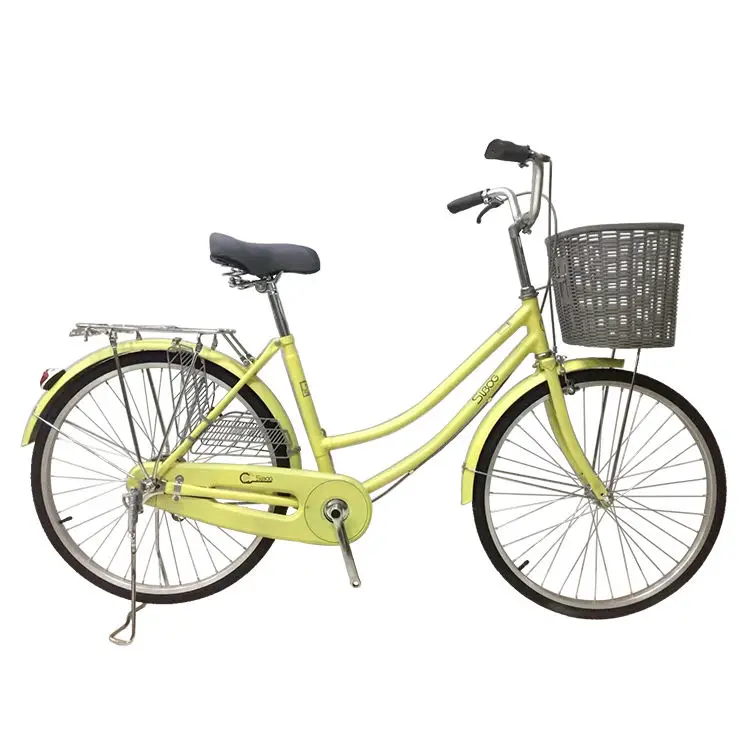 2023 Hot Selling Good Quality 24/26 Inch City Bike Single Speed Lady Bicycle with Front Basket for Iraq Market