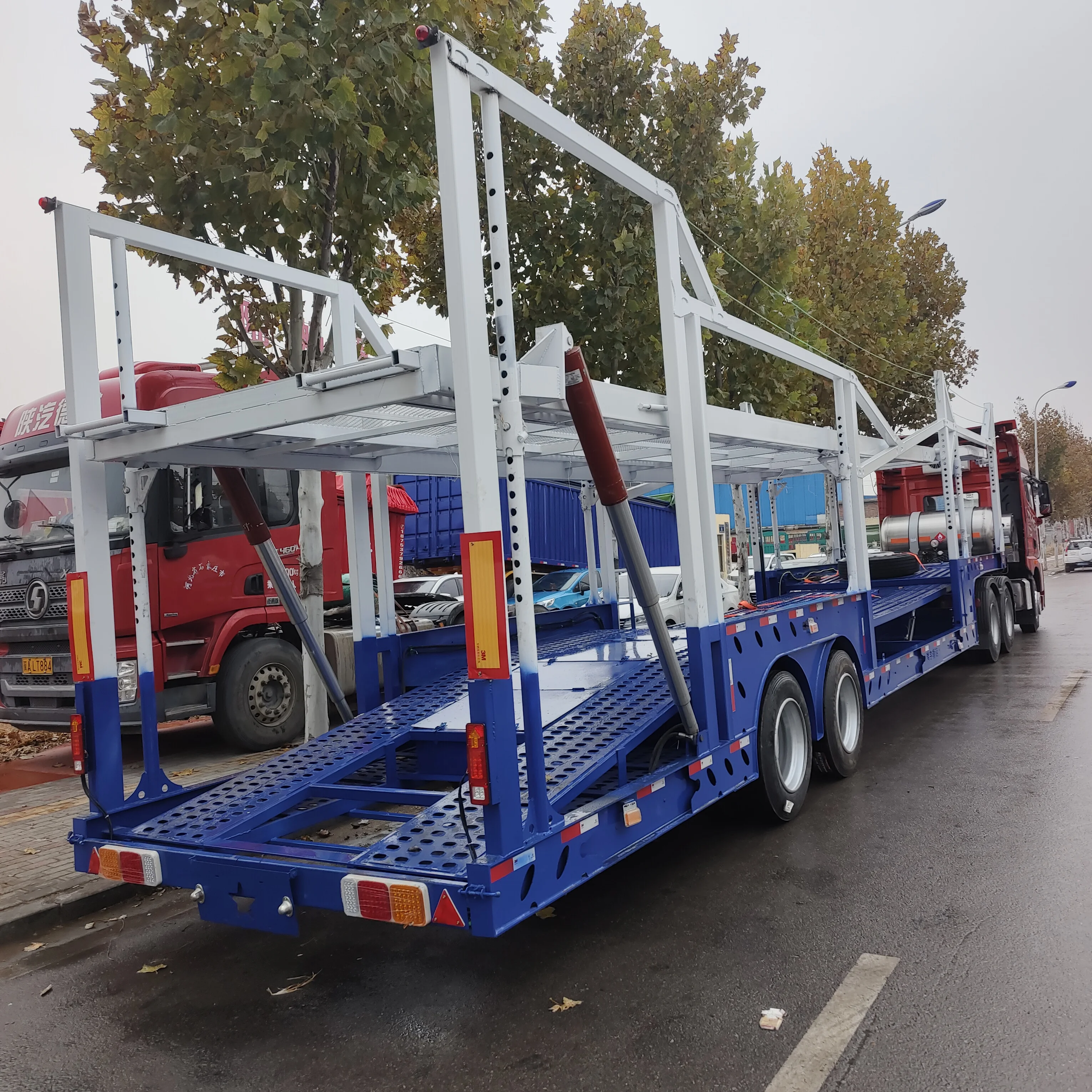 High Quality 2 Axles 8 Car Transport Trailers Factory Direct Sales Customizable Special Transportation at Factory Price