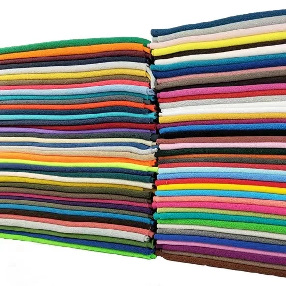 150-280 GSM  Double Souring 75D Shirt Hoodie Fabric Double Side Brushed Comfortable One Side Anti Pilling Micro Fleece Polar Fle