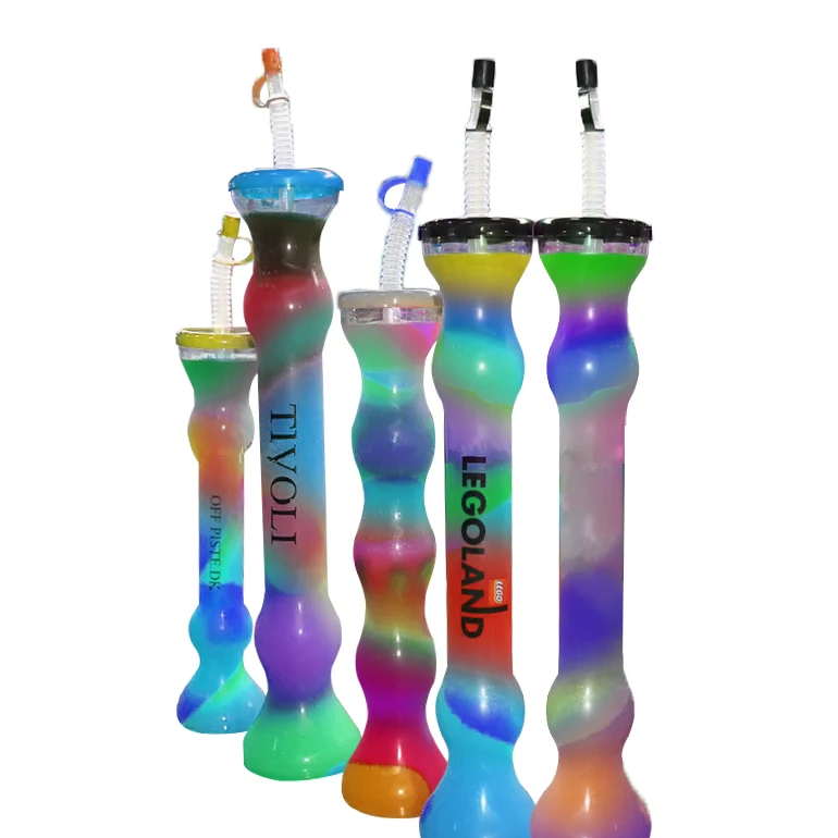 Cheap Plastic Bubble Shaped Long Neck Yard Cups Drinking Vasos De Plstico Para Nios Long Plastic Cup Container