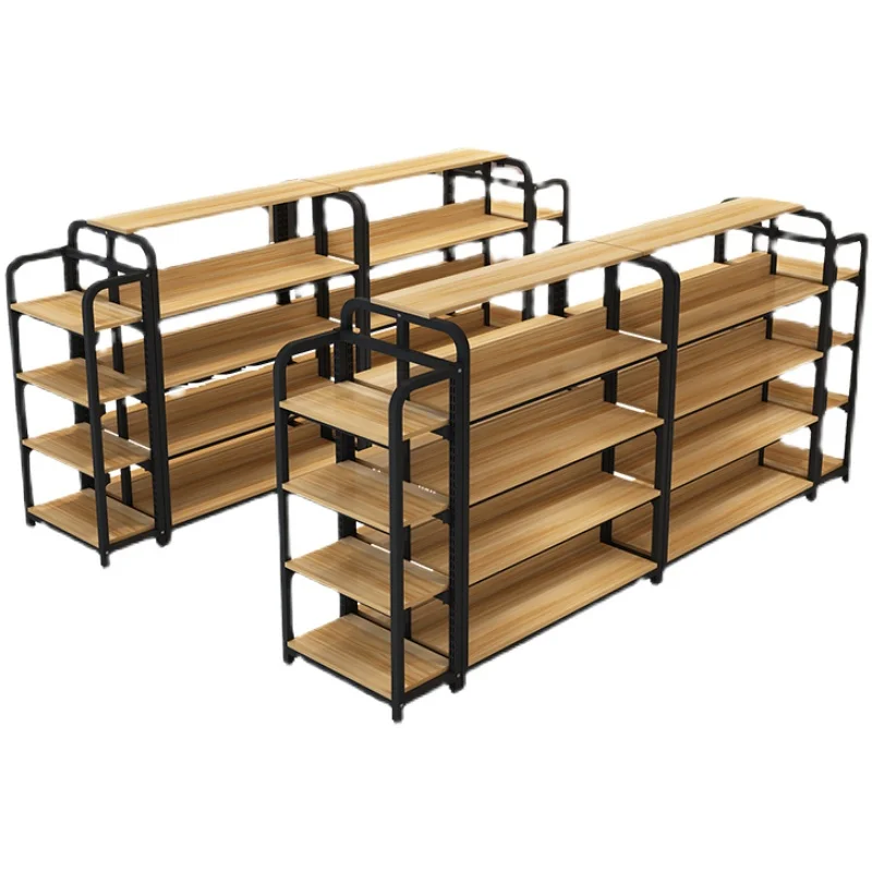 Meicheng Retail Store Wood Shelf Pharmacy Store Display Racks Cosmetic Shelf Display Supermarket Shelf With Factory Price