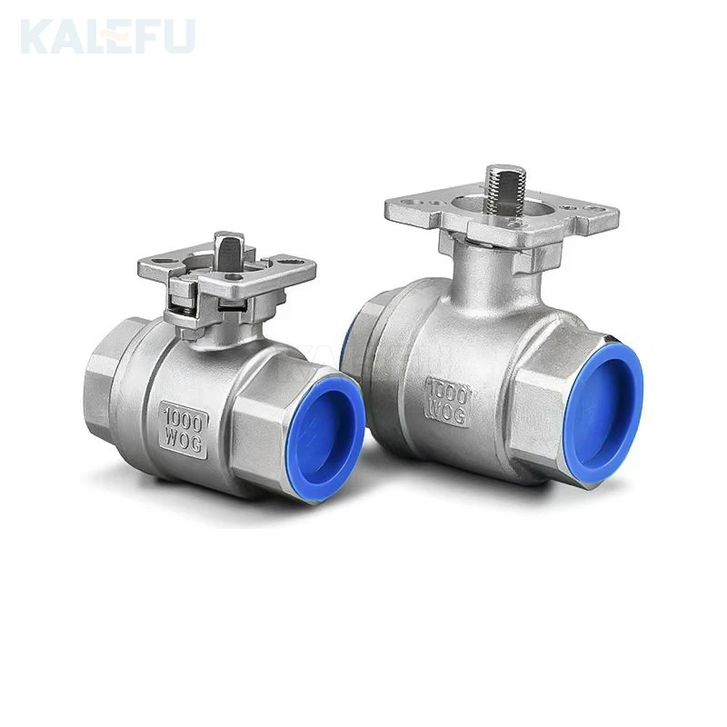 Two PC High Platform Female Thread Floating Ball Valve 1000WOG 1.6Mpa 304 316 Stainless Steel Pneumatic Electric Switch Valves