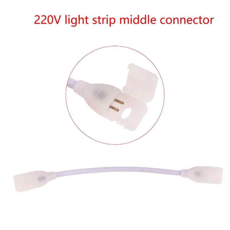 220V EU Plug For wireless 2835 120led 12mm Led Light Strip Connector 2pin COB Led Strip Light Fix Clips Connector Accessories