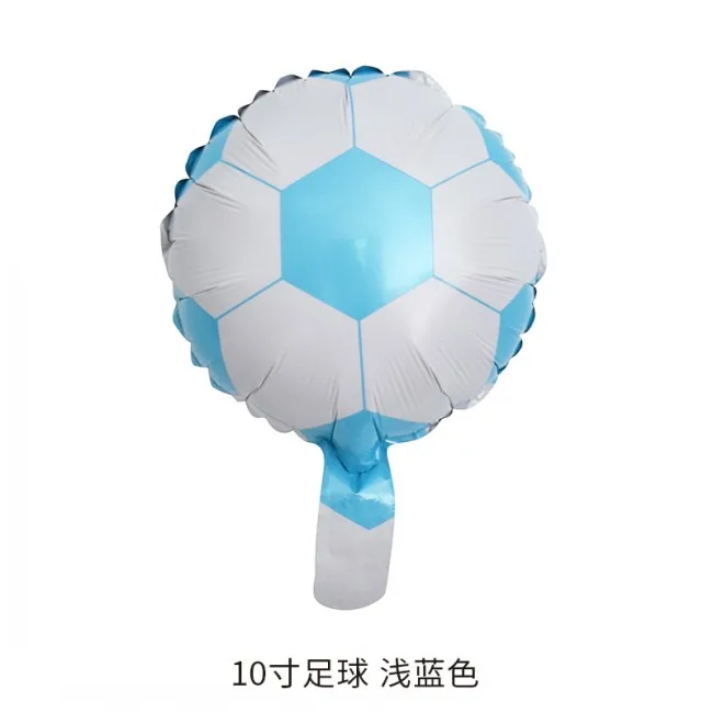 whole sale 10 inch black red blue football foil balloon mini soccer balloon for sport meeting party decoration