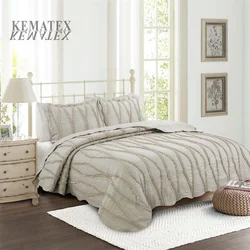 Customize 100% polyester frill velvet bedspread comforter set