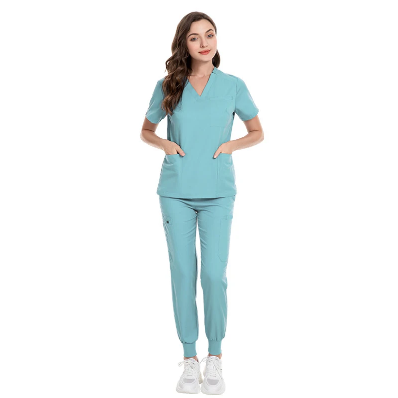 Scrubs uniform medic uniformes de hospital scrubs uniforms sets Nursing Joggers women suits