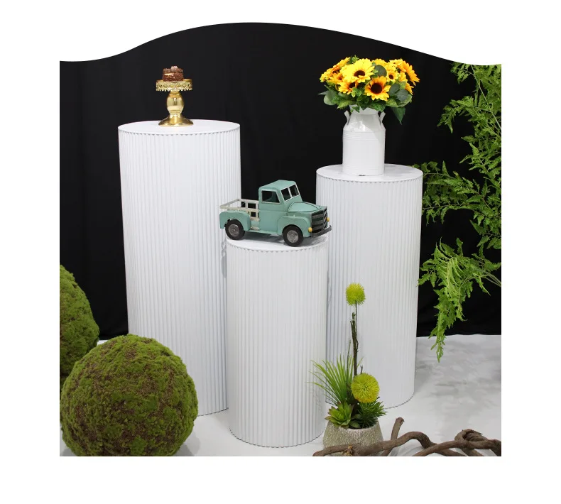 Good Price Of Cake Stand Round Cylinder Pedestal Cylinder Stands For Party