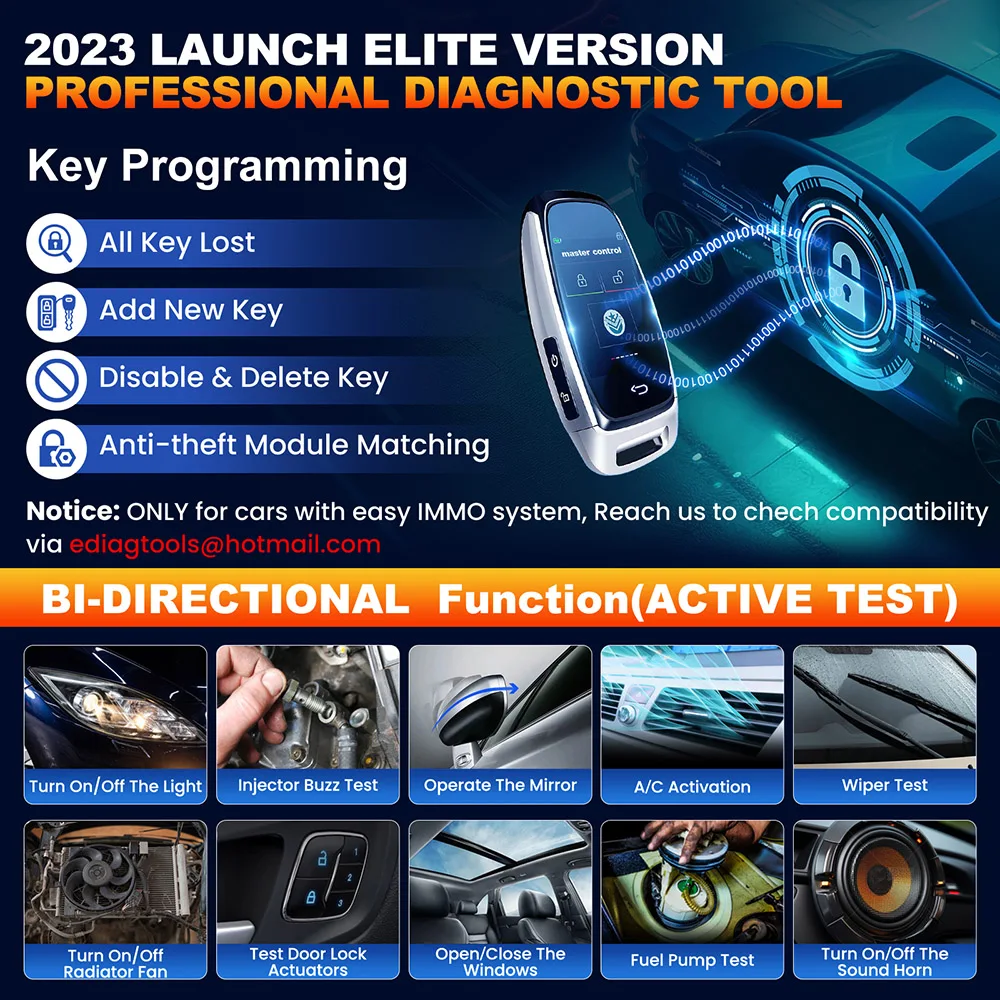 Launch 2024 Creader Elite 2.0 for Mercedes Benz after 2000 OBD2 Scanner Code Reader All System Vehicle Scan Tool Machine