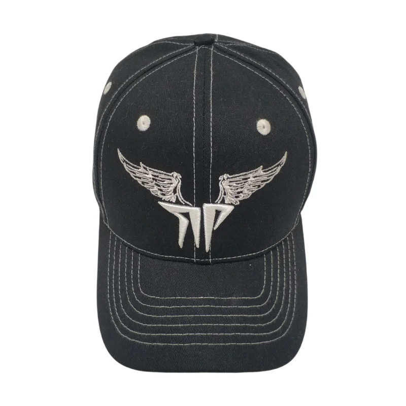 Wholesale Custom  6 Panel 3D Embroidery Logo baseball cap for man hats with wings