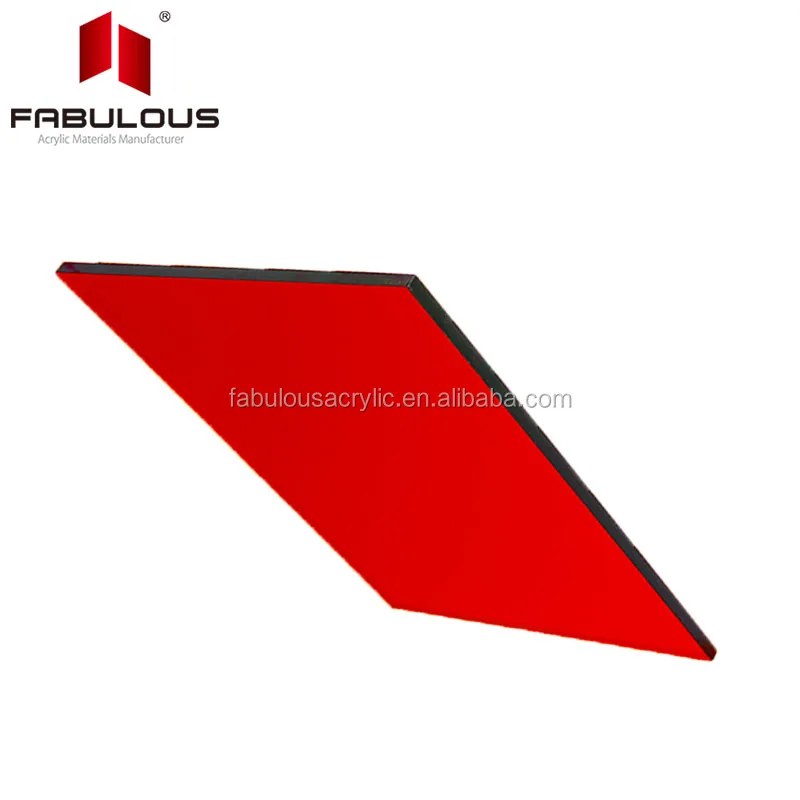 Красный акриловый Perspex PMMA Recyclable зеркало лист
