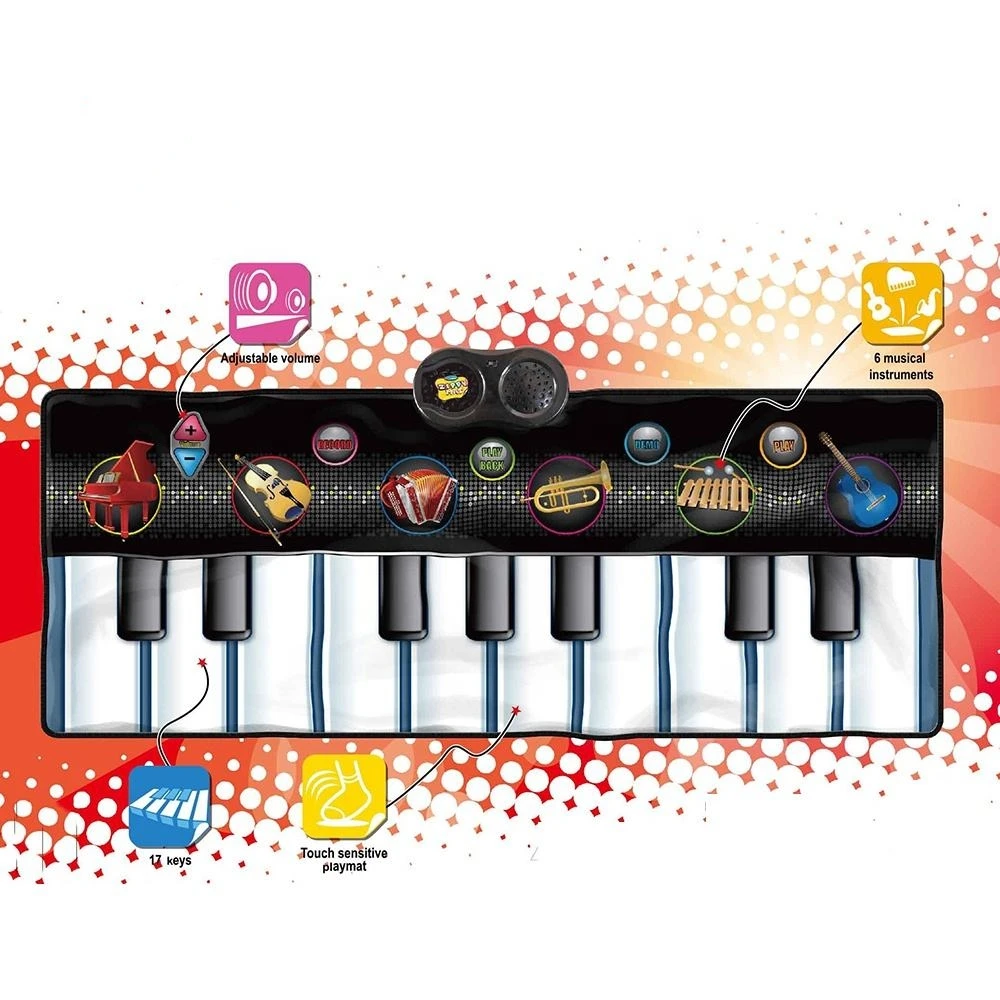 Toys musical portable baby play mat piano keyboard soft musical foldable piano kids play mats musical toy for children