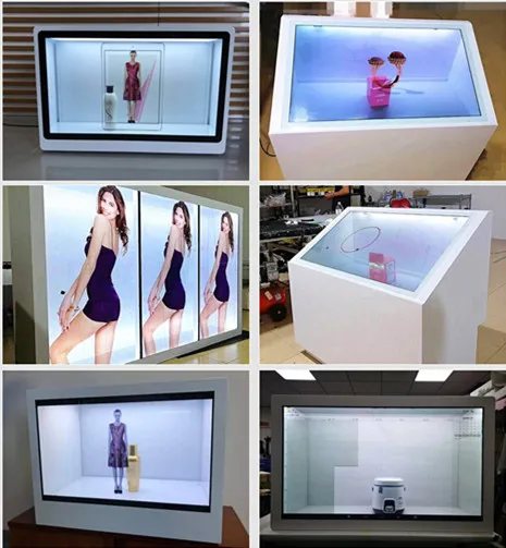 19 32 43 55 дюймов прозрачный ЖК-дисплей 3D Smart TV Monitor 4K сенсорный экран коробка