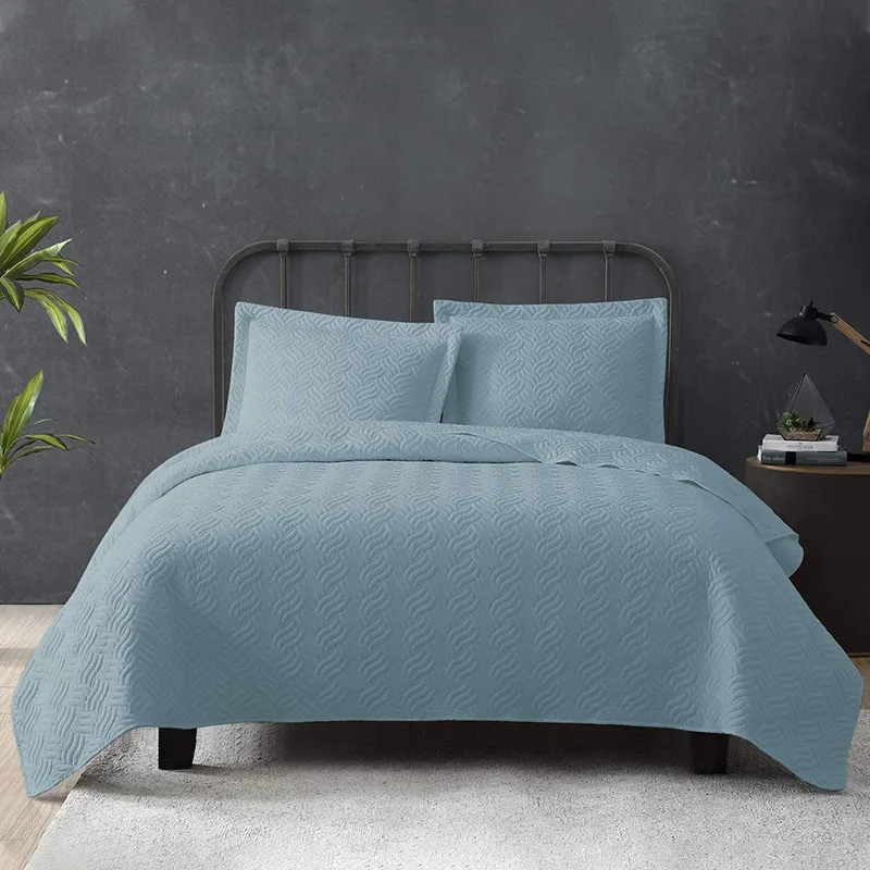 Aoyatex Lightweight Soft Bedspread Coverlet Basket Weave Quilted Blanket