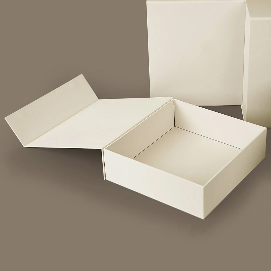 Luxury Rigid Folding Black Paper Packaging Magnet Closure Lid Cardboard Foldable Magnetic Gift Box with Logo