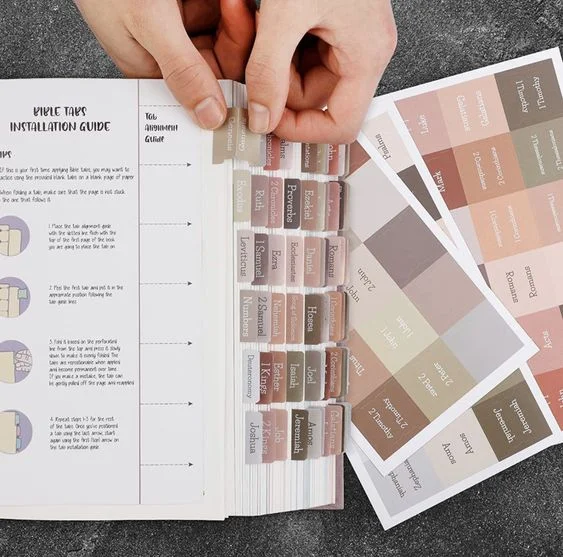 Custom Laminated Old and New Testament Bible Book Tabs Adhesive Bible Tabs for Women Bible Journaling