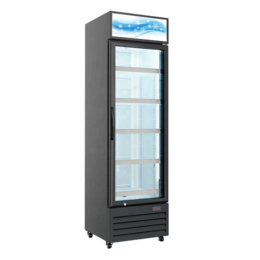 APEX Commercial Cooler Upright Fridge Glass Door Soft Drink Showcase Display Refrigerator