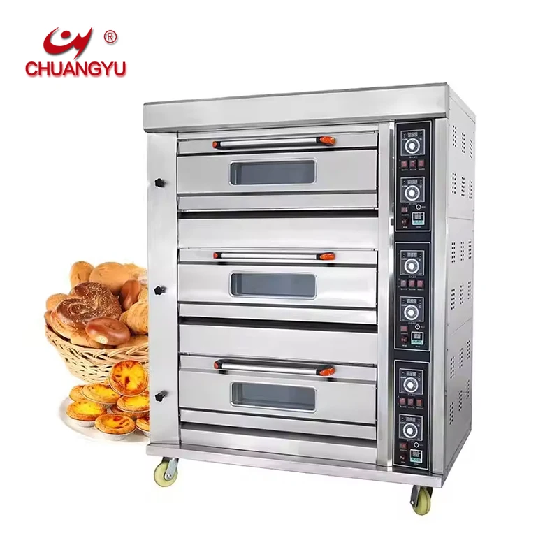 Chuangyu Commercial Professional Small Gaz Gas And Electric Baking Bread Single Double deck Baker Pastry oven Bakery Equipment