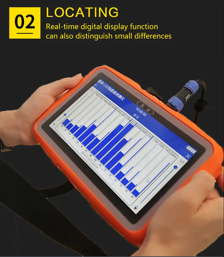 PQWT-L6000 High Accuracy Digital Ultrasonic Home Water Leak Detector Water Leak Finder 0-5m