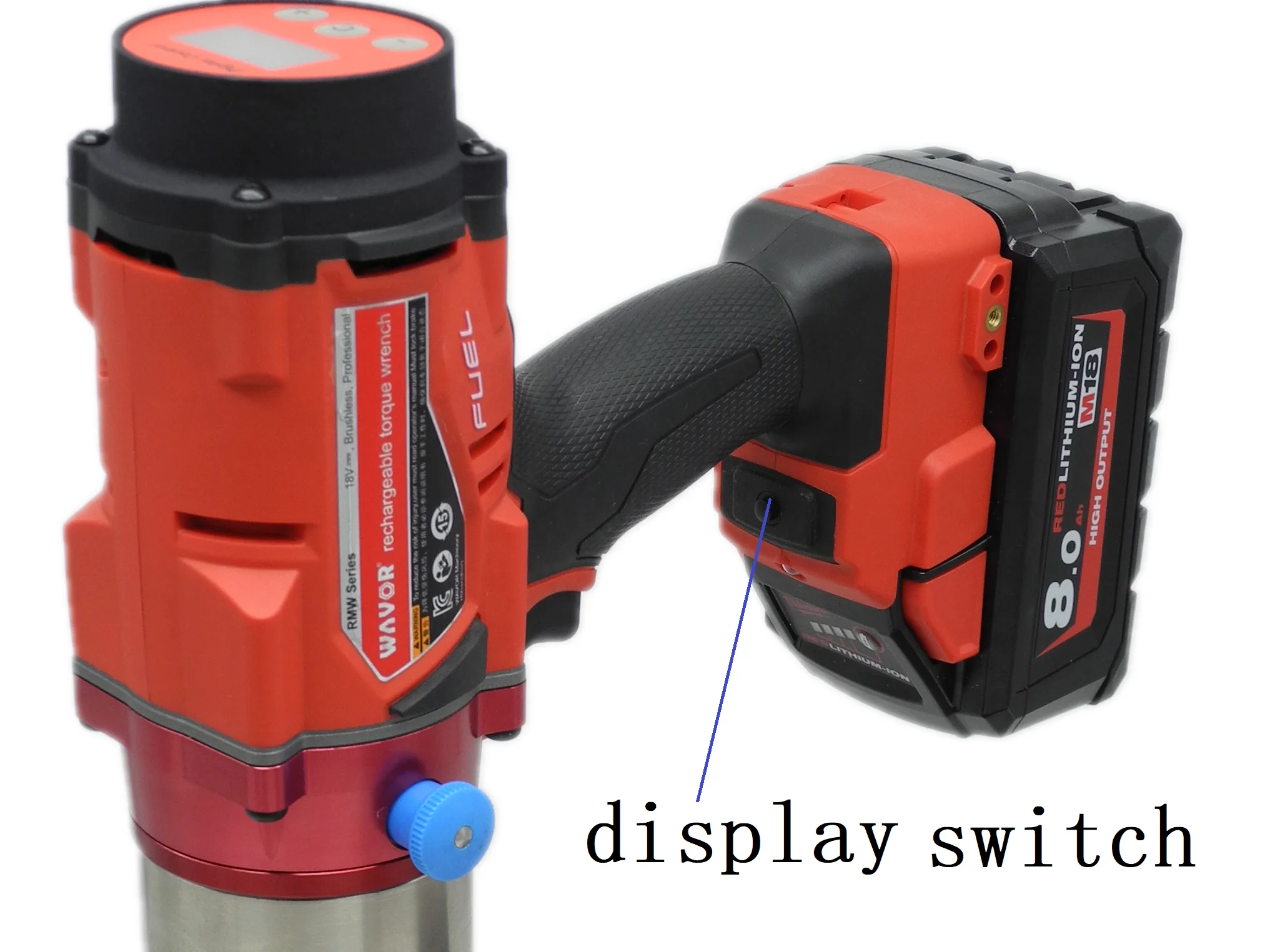 800Nm cordless Lithium battery rechargeable torque wrench nut runner