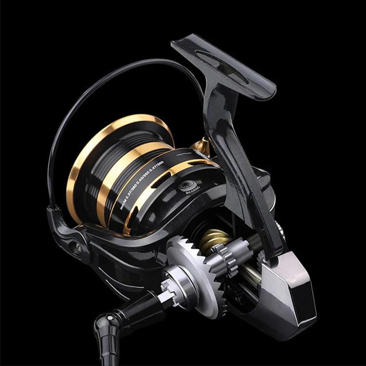 New Fishing Scroll 10000 Series Long Throw 12+1 Bb Gapless 10kg Drag High Capacity Metal Spinning Rock Lure Wheel