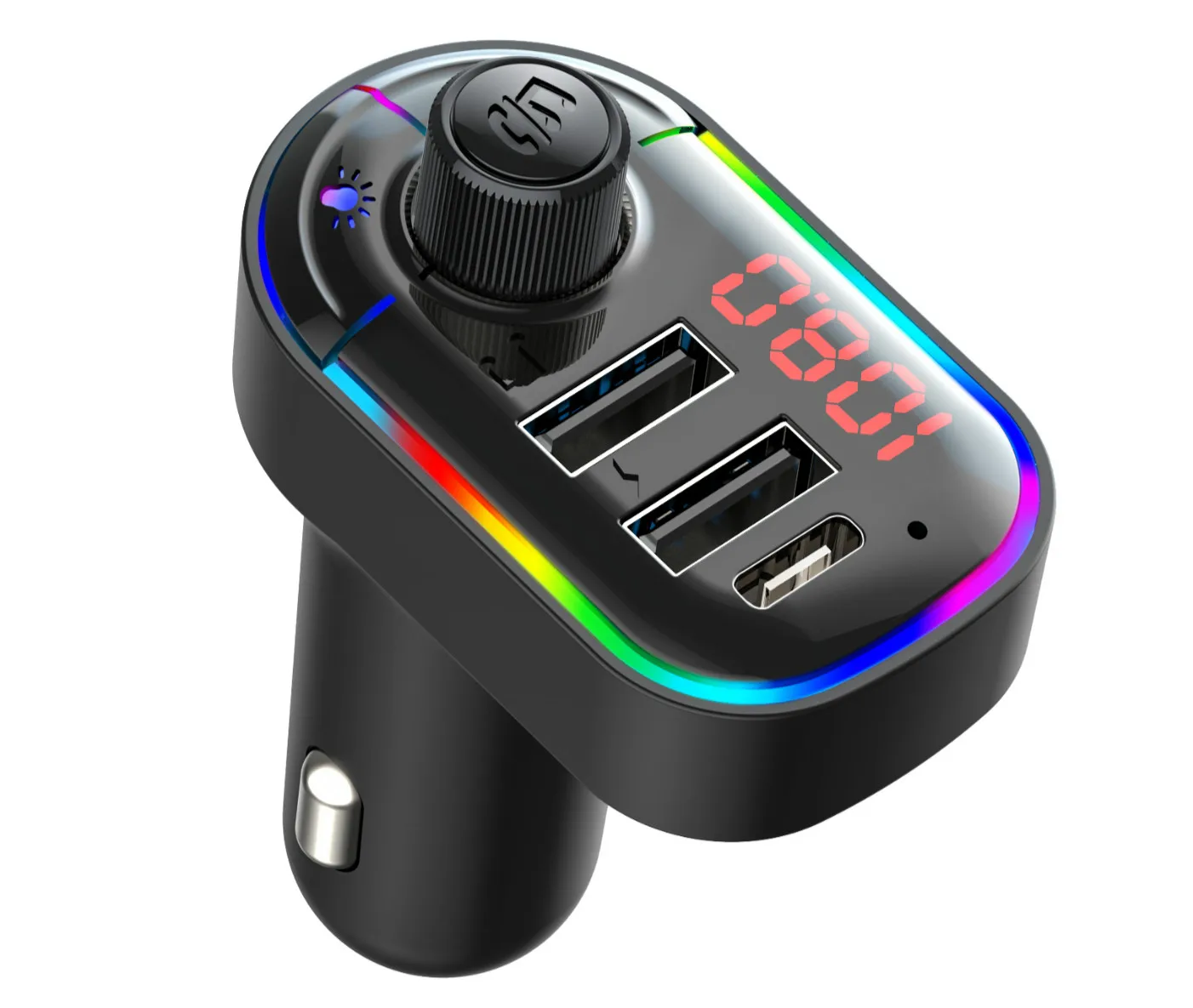  Автомобильное зарядное устройство USB для телефона беспроводной FM-передатчик mp3-плеер с двумя TF-карта музыкальный комплект громкой связи