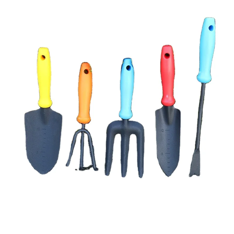 Five piece Suit Eco Friendly Wooden Handles Succulent Mini Gardening Tools for Transplant Vegetable Seedlings