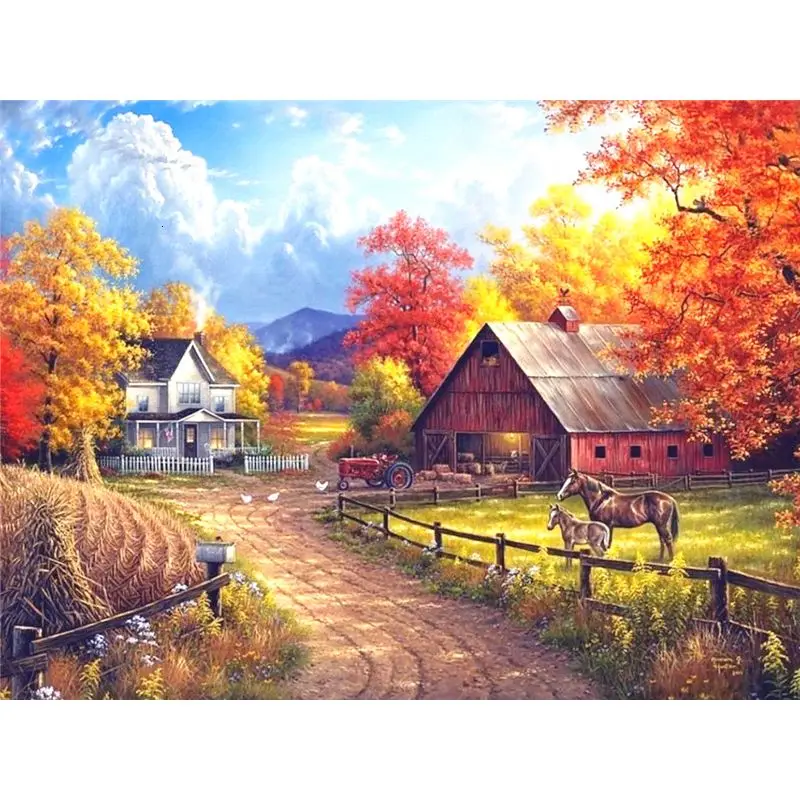 Chenistory 994168 Diy живопись подарок пейзаж холст картина по номерам Безрамное масляной номер картины эко-цифровая Prin