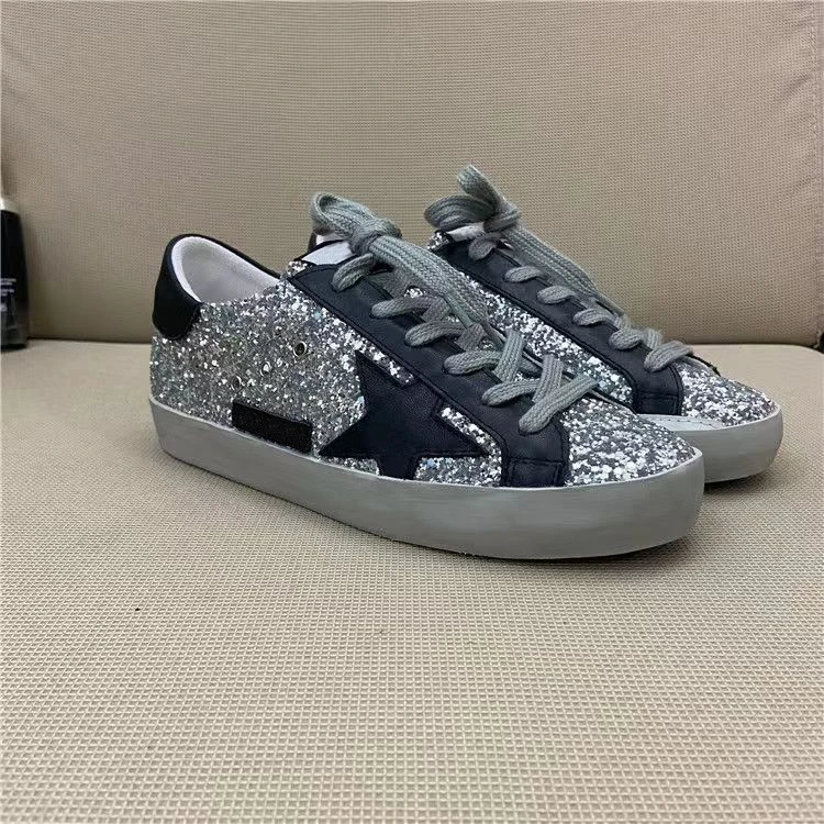 Goldens Superstar Sneakers Italian Craft With Metal Lettering Star Logo Gooses Women Small Dirty Deluxe Brand Shoes Mens Shoes