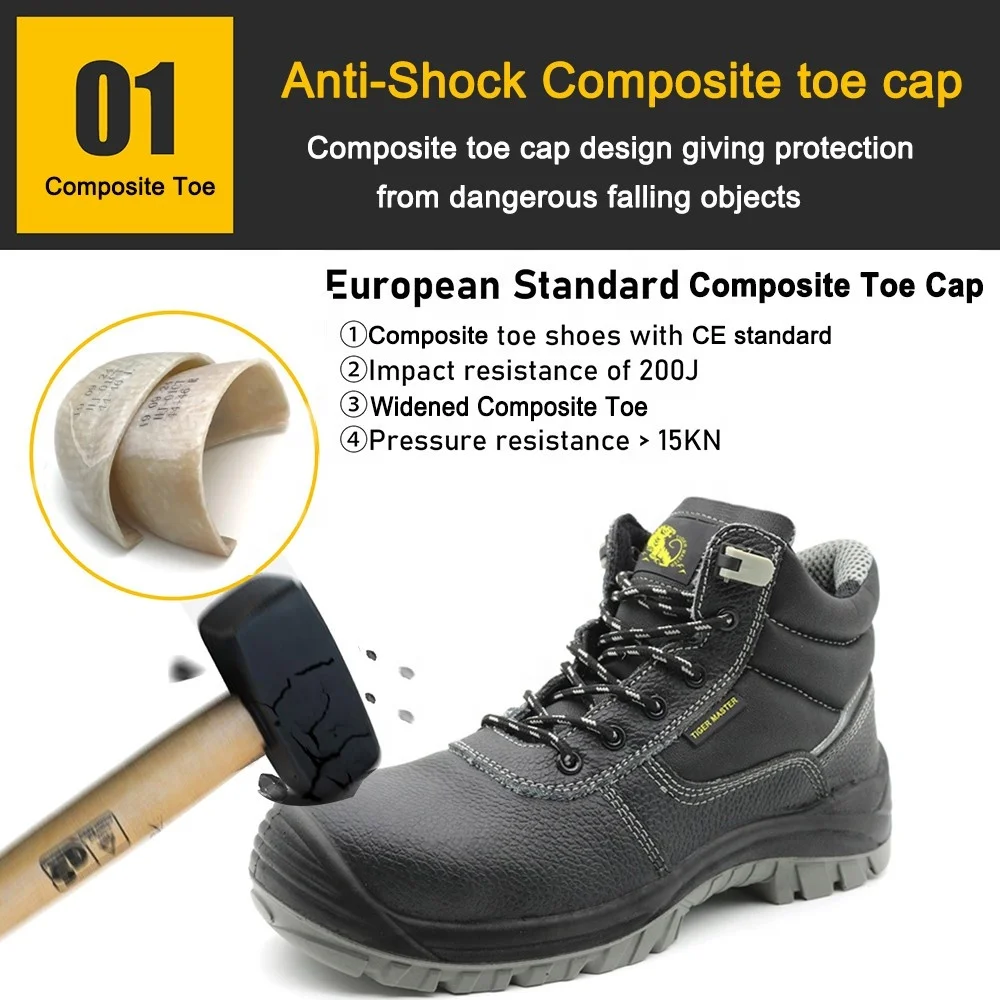 CE ASTM verified leather anti slip puncture proof composite toe 18kv insulation electrical hazard safety shoes for men