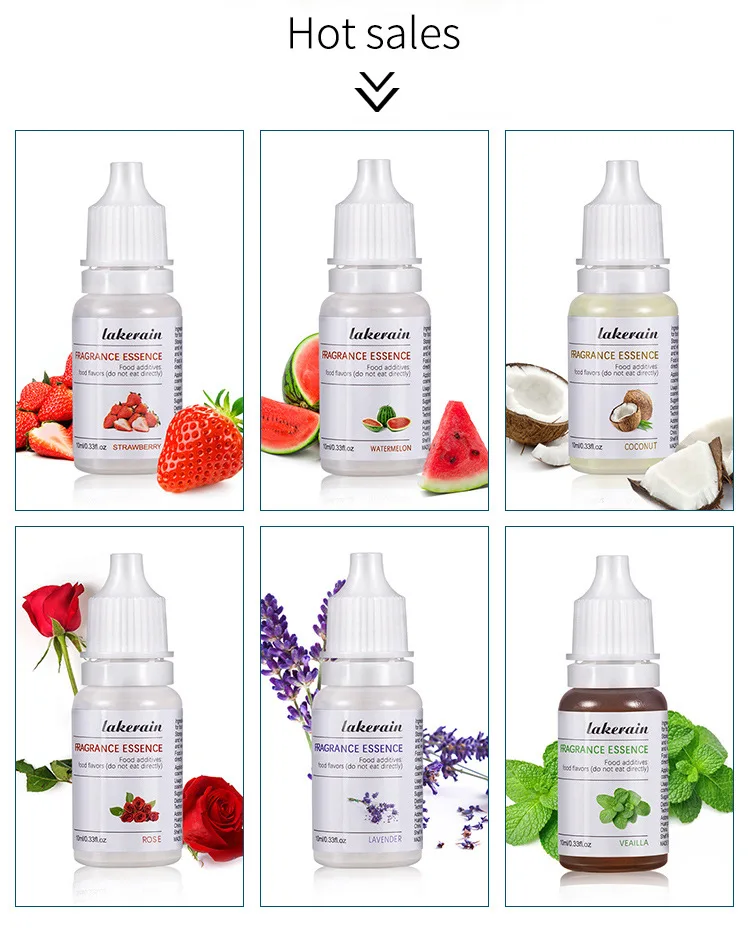 24 Flavors 24 Colors Custom Logo 100% Natural Food Flavor Essence Fragrance Essential Oil for Lip Gloss Lipstick
