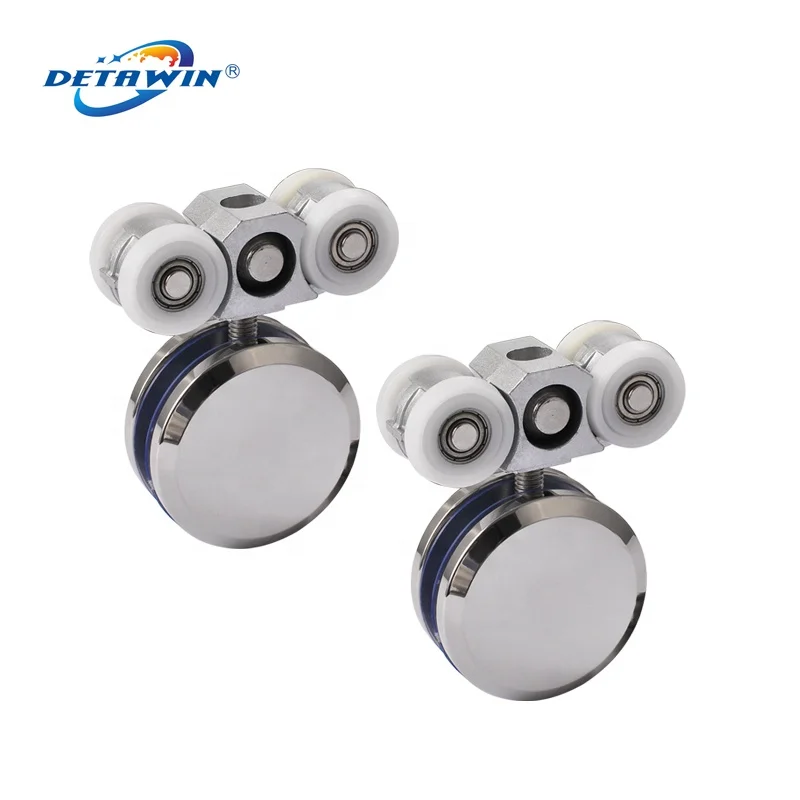 Stainless Steel Aluminium Sliding Door Rollers Shower Glass Hardware Fitting Door Slide Rail System