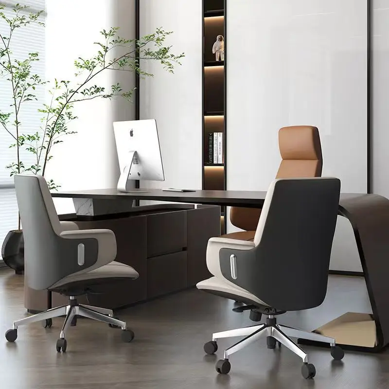 Italian light luxury boss chair leather office chair president big class chair