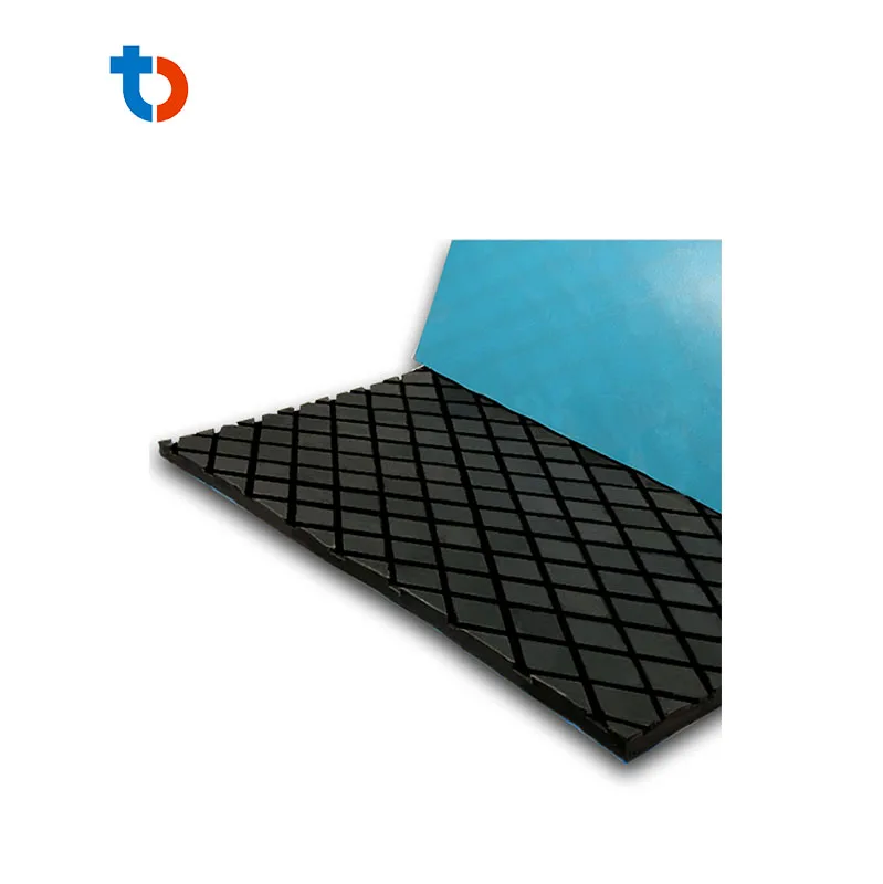 Conveyor drum small diamond lagging material blue bonding layer rubber lagging sheet