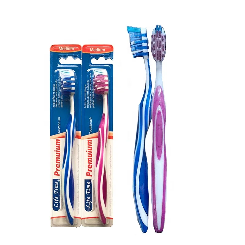 pro-dent toothbrush adult tooth brush with soft anti-slip rubber handle gum massage