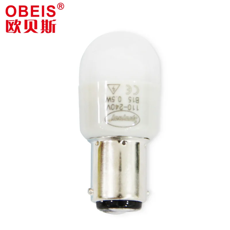 110V 220V B15 BA15D 0.5W cool white mini LED bulb light for car and sewing machine