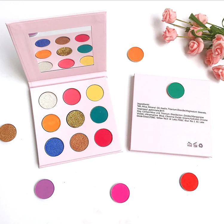 New Colorful Pigmented  Diy Vegan Nude Makeup Eyeshadow Palette Private Label Custom Eyeshadow Palette Eye Shadow Wholesale