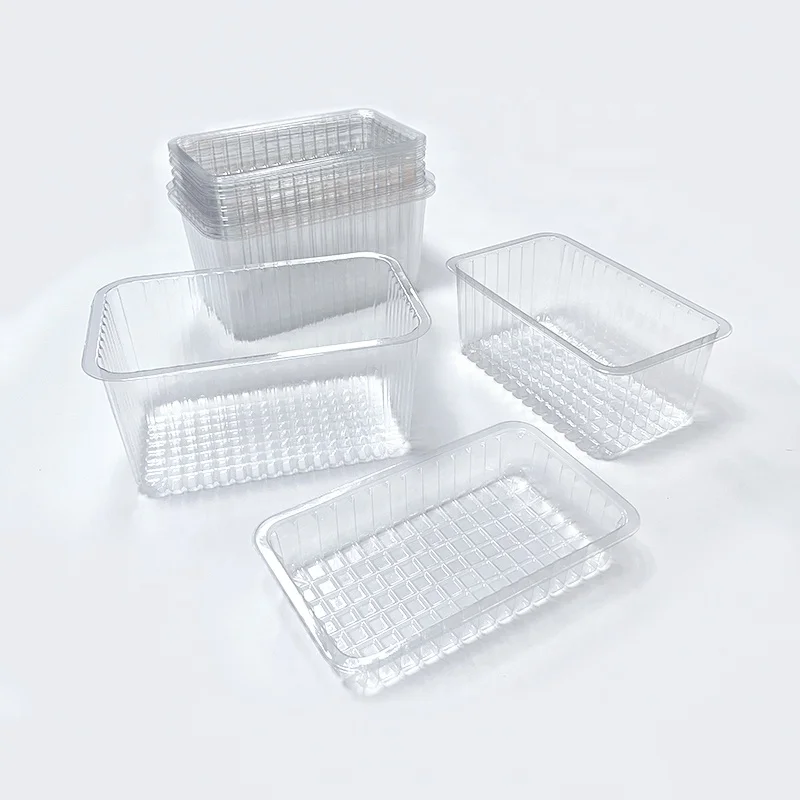 Food-grade PET Film Lid Plastic Box Clear Lettuce, Cabbage, Tomatoes, Peppers and Herbs Clamshell Package Fresh Vegetables