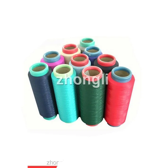 Hot  DTY polyester filament yarn 75d/36f/2  sd one heat box high-elastic zhongli thread