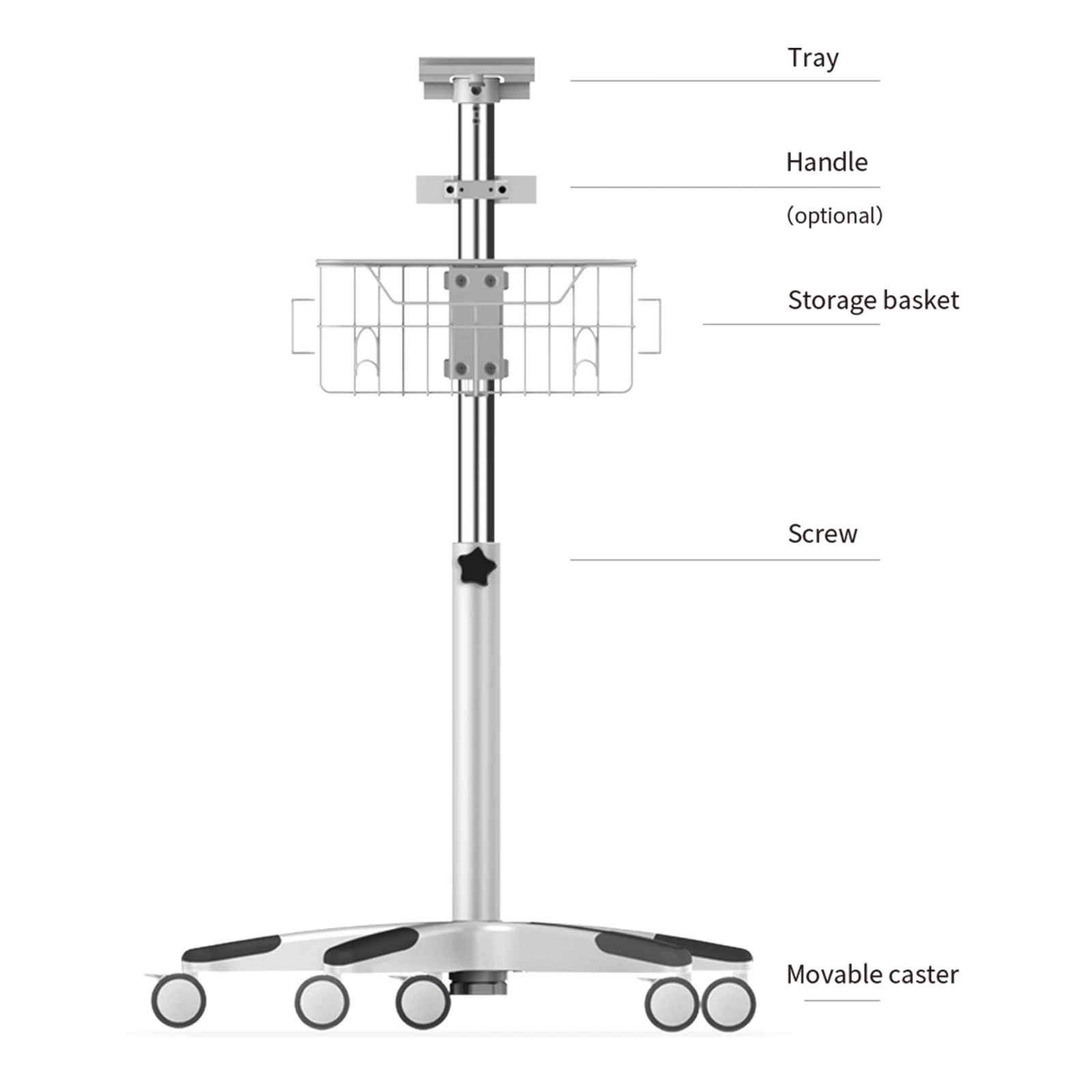 CONTEC Vertical Support Bracket Stand  patient monitoring Mobile Trolley