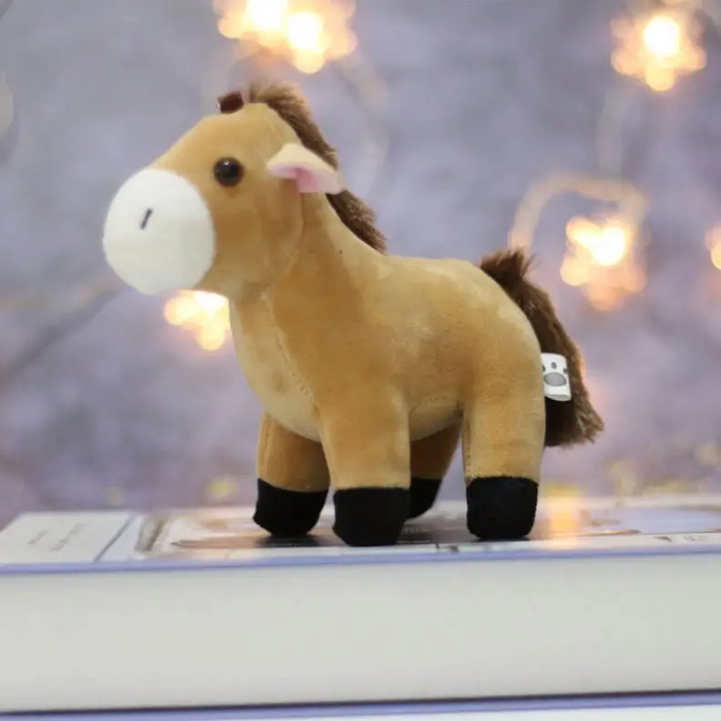Wholesale Horse Plush keychains toys Grab Machine Doll Horse Stuffed animal toys Plush kawaii Plush Little Horse Donkey Keychain