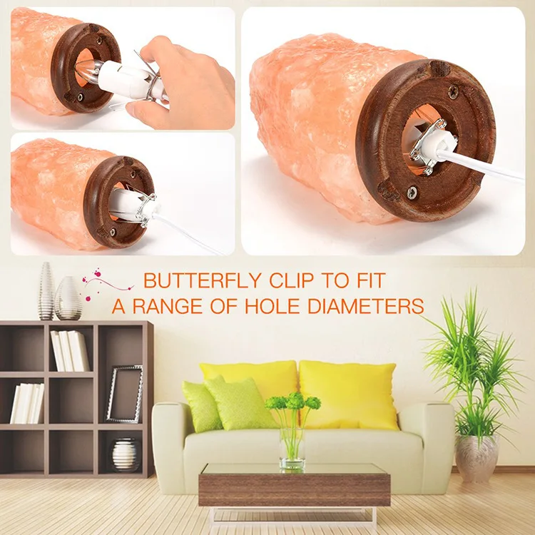 Himalayan Salt Stone Lamp AC DC E26 E27 Bulb Holder Electric Wire Cables AC Power Cord Salt Lamp Cord with Dimmer Switch