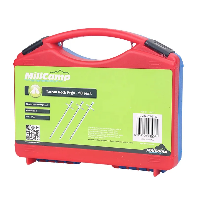 High Strength 17cm Galvanized Steel Camping Tent Peg Outdoor Metal Tent Pole Pegs