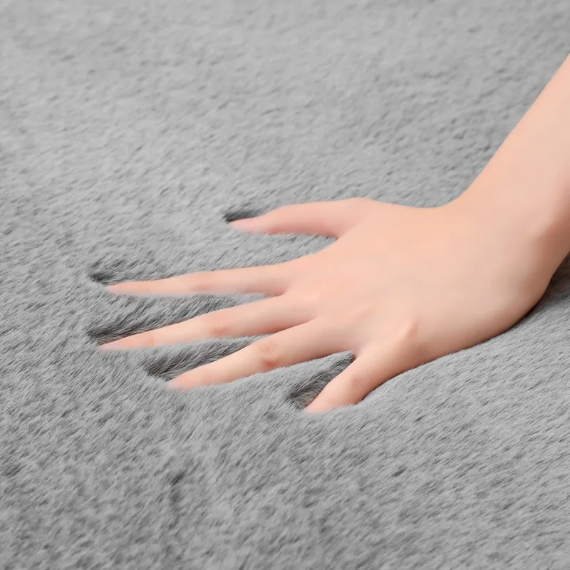 Alfombra High Quality Rabbit Fur Rug Fluffy Door Carpet Mat for Bathroom KILIM Floor Kitchen Anti-slip Adults Hotel tapis